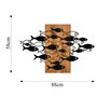Wallity Shoal Accesorio de Pared de Madera y Metal Nogal y Negro